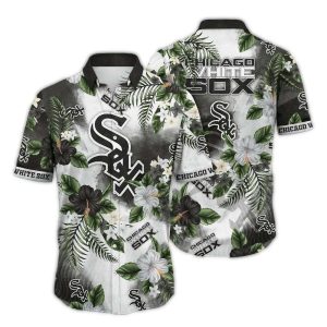 Chicago White Sox Tropical Hawaiian Shirt With Floral Pattern For Summer