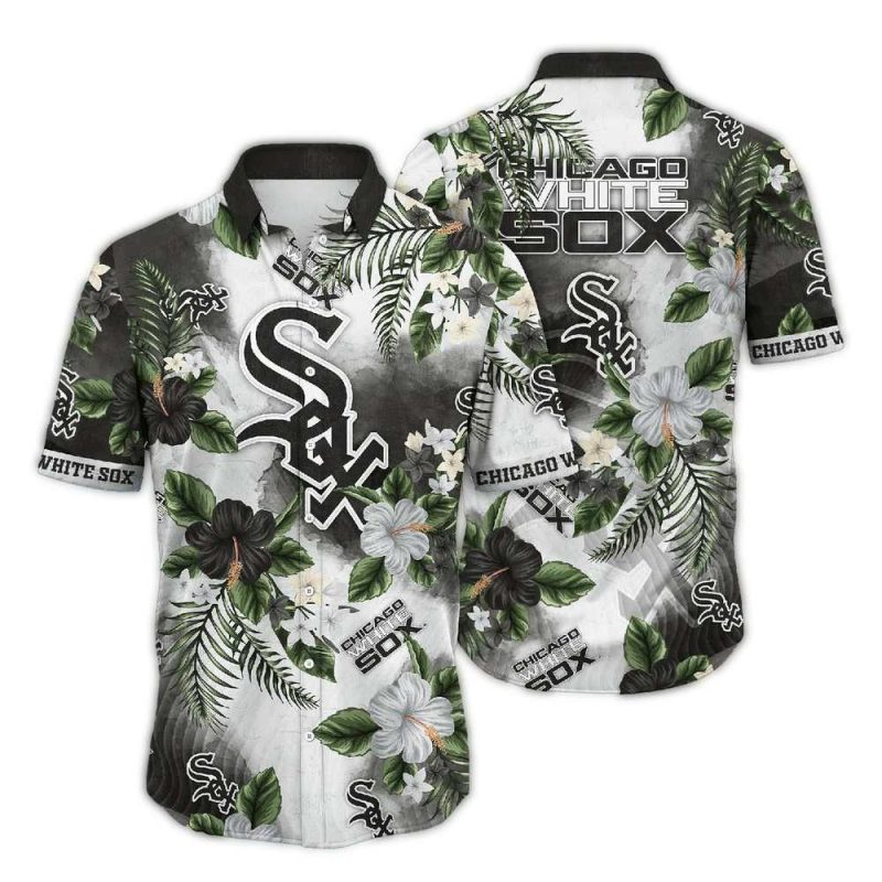 Chicago White Sox Flower Pattern Summer Tropical Hawaiian Shirt 1