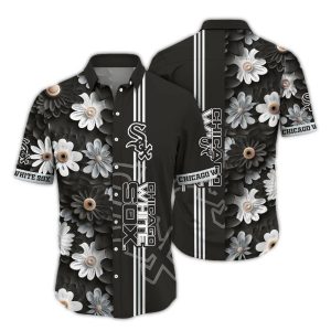 Chicago White Sox Floral Stripe Hawaiian Shirt For Fans And Beach Days