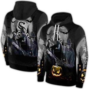 Chicago White Sox Friends Horror Halloween Vibes All Over Print Hoodie