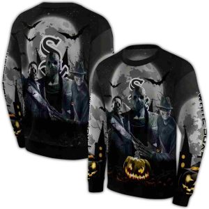 Chicago White Sox Friends Horror Halloween Vibes All Over Print Sweatshirt