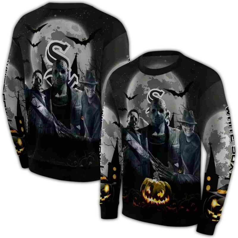 Chicago White Sox Friends Horror Halloween Vibes AOP Sweatshirt 1