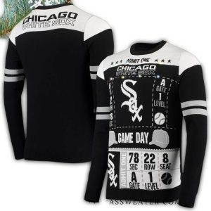 Chicago White Sox Game Day Ticket Christmas Ugly Sweater