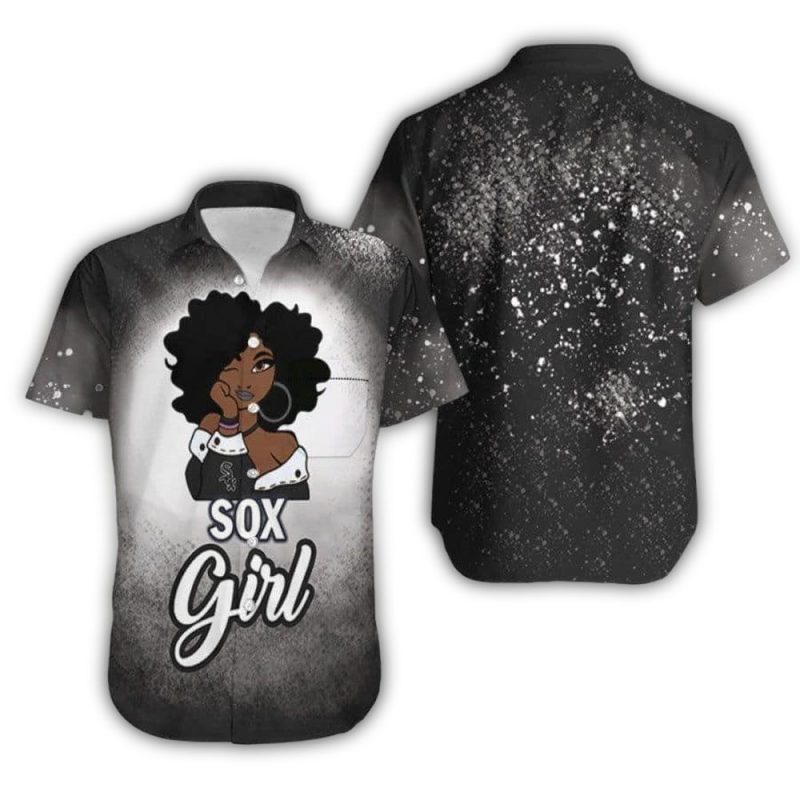 Chicago White Sox Girl African Girl Team Hawaiian Shirt 1