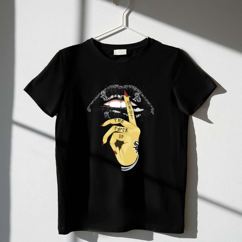 Chicago White Sox Glitter Lip Shut Up Tattoo T Shirt t shirt 1 1