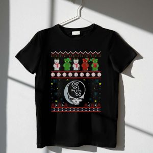 Chicago White Sox Grateful Dead Bears Festive Baseball T-Shirt