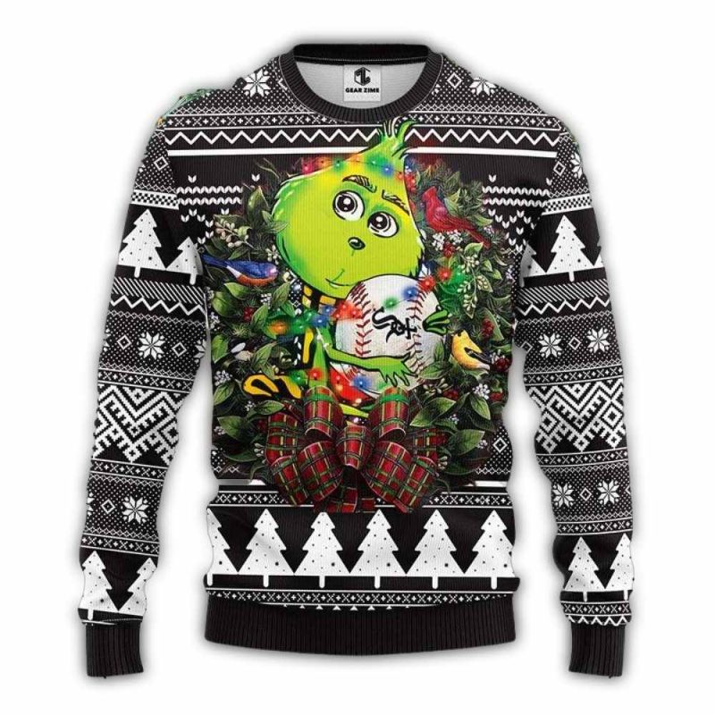 Chicago White Sox Grinch Baseball Christmas Ugly Sweater 1