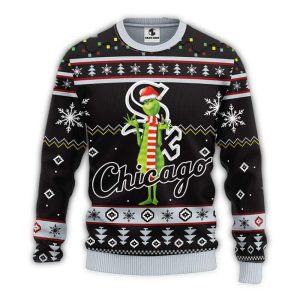 Chicago White Sox Grinch Santa Christmas Ugly Sweater