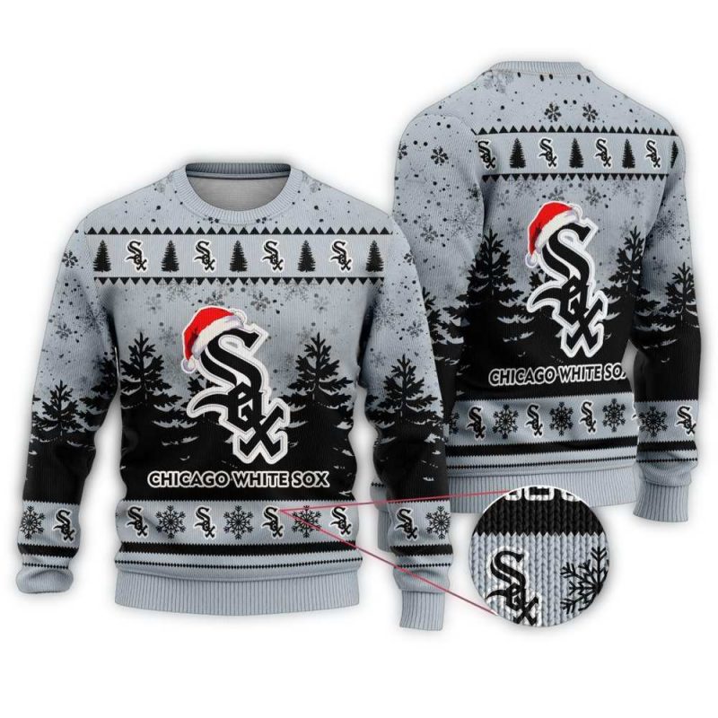 Chicago White Sox Hat Santa Christmas Ugly Sweater 1
