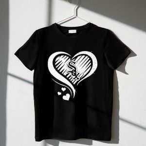 Chicago White Sox Heart Diamond Graphic T-Shirt For Fans
