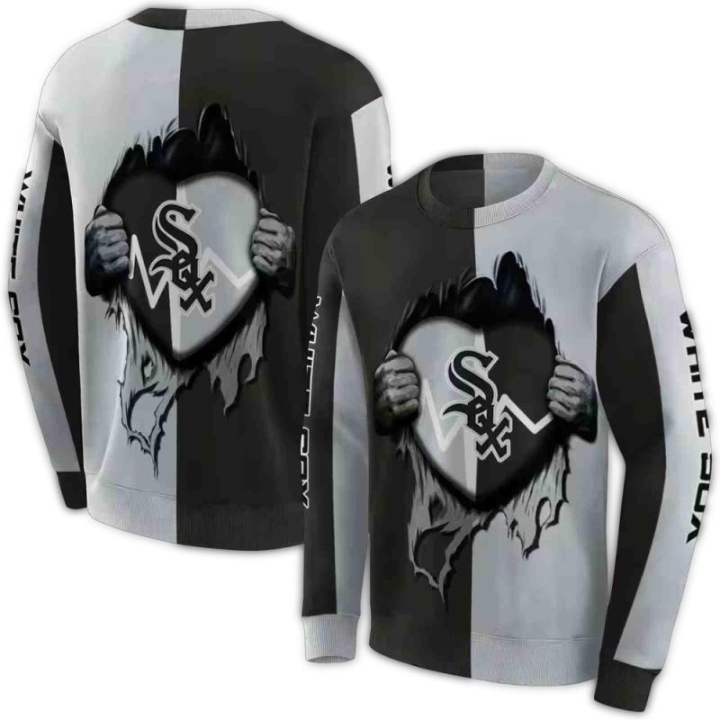 Chicago White Sox Heartbeat Graphic AOP Sweatshirt 1