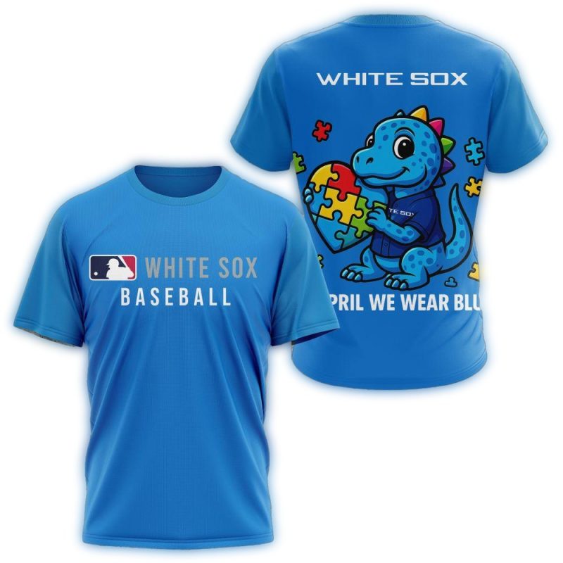 Chicago White Sox In April We Wear Blue AOP T Shirt 1