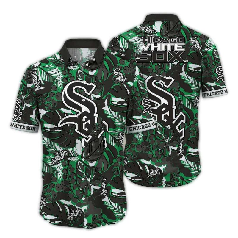 Chicago White Sox Leaf Pattern Vintage Hawaiian Shirt 1