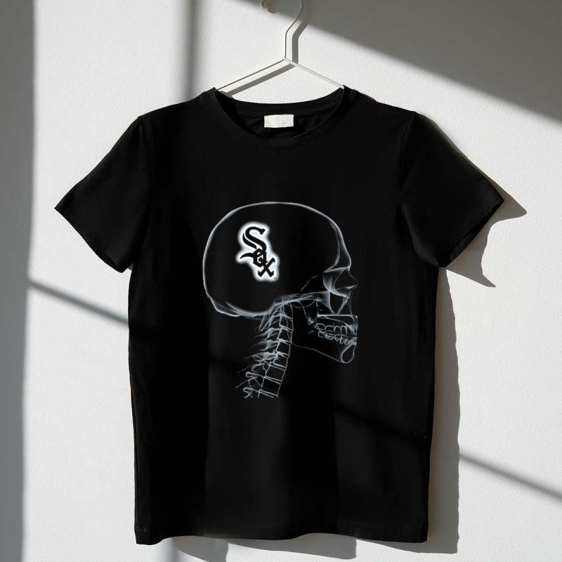 Chicago White Sox Logo Embedded in Skull X Ray T Shirt t shirt 1 1