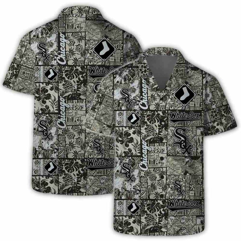 Chicago White Sox Logo Vintage Floral Pattern Hawaiian Shirt 1