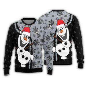Chicago White Sox Olaf Snowman Christmas Ugly Sweater