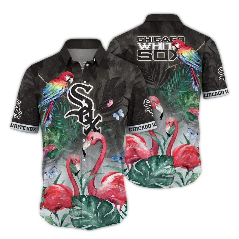 Chicago White Sox Parrot and Flamingo Vintage Hawaiian Shirt 1
