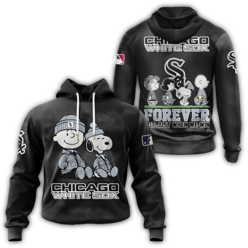 Chicago White Sox Peanuts and Snoopy AOP Hoodie 1