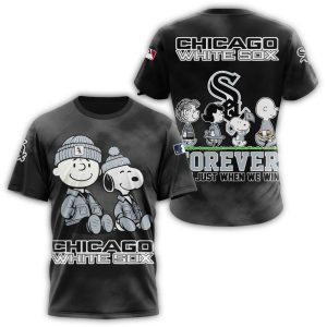 Chicago White Sox Peanuts Snoopy All-Over Print T-Shirt For Fans