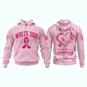 Chicago White Sox Pink Breast Cancer Awareness All Over Print Hoodie