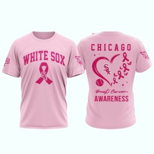 Chicago White Sox Pink Breast Cancer Awareness T-Shirt - All Over Print