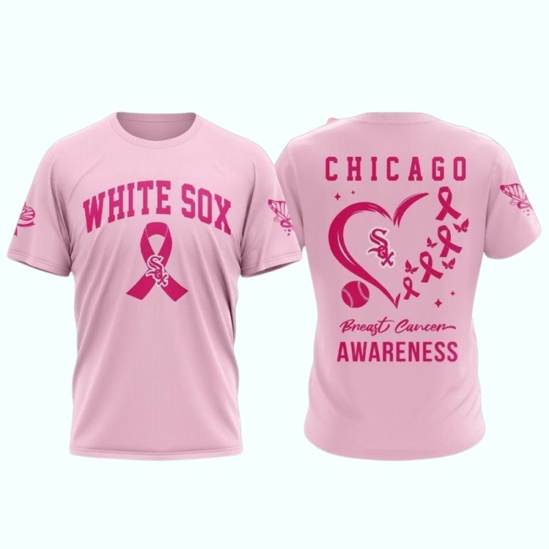 Chicago White Sox Pink Breast Cancer Awareness AOP T Shirt 1