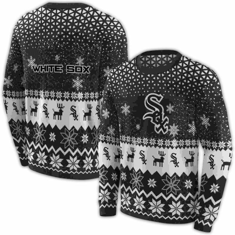 Chicago White Sox Reindeer Motif Christmas AOP Sweatshirt 1