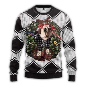 Chicago White Sox Reindeer Pug Christmas Ugly Sweater