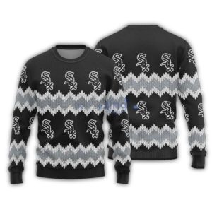 Chicago White Sox Repeated Logo Pattern Christmas Ugly Sweater