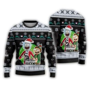 Chicago White Sox Rick And Morty Christmas Ugly Sweater