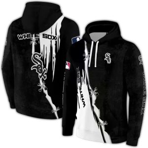 Chicago White Sox Ripped Pattern All Over Print Hoodie