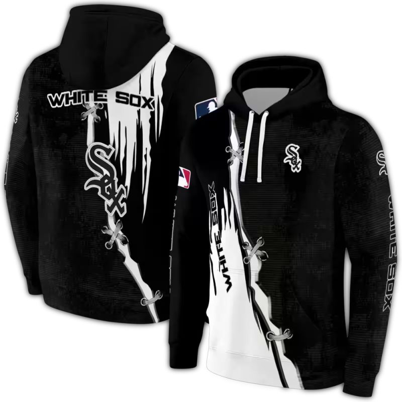 Chicago White Sox Ripped Pattern AOP Hoodie 1