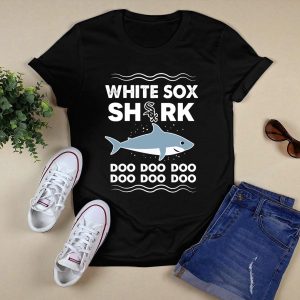 Chicago White Sox Shark Cartoon T-Shirt With Team Logo