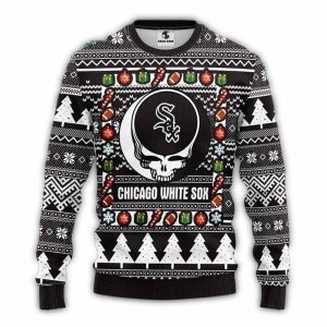 Chicago White Sox Skull Ornament Christmas Ugly Sweater