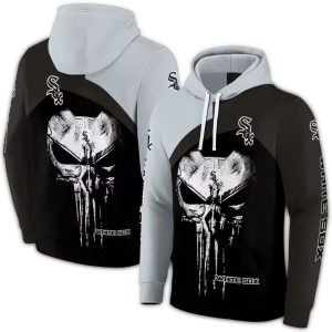 Chicago White Sox Skull Punisher All Over Print Hoodie