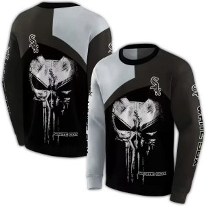 Chicago White Sox Skull Punisher All Over Print Sweatshirt