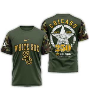 Chicago White Sox Us Army 250Th Birthday All Over Print T-Shirt