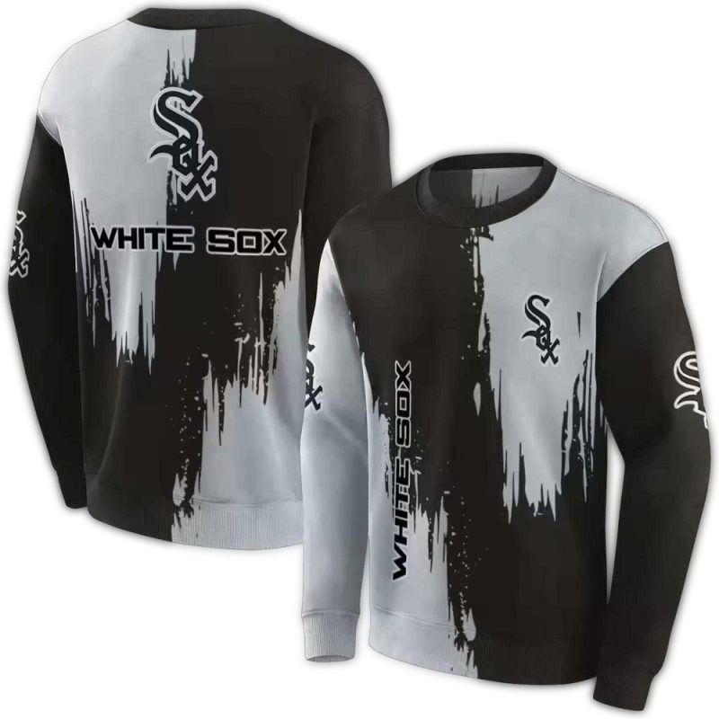 Chicago White Sox Splatter Effect AOP Sweatshirt 1