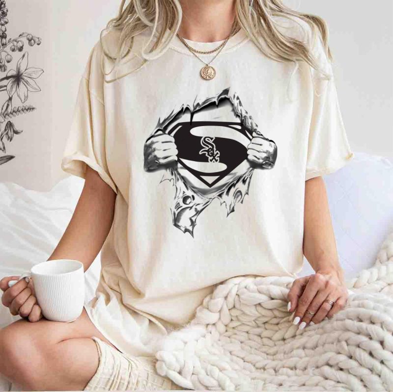 Chicago White Sox Superman Logo Burst T Shirt t shirt 1 1