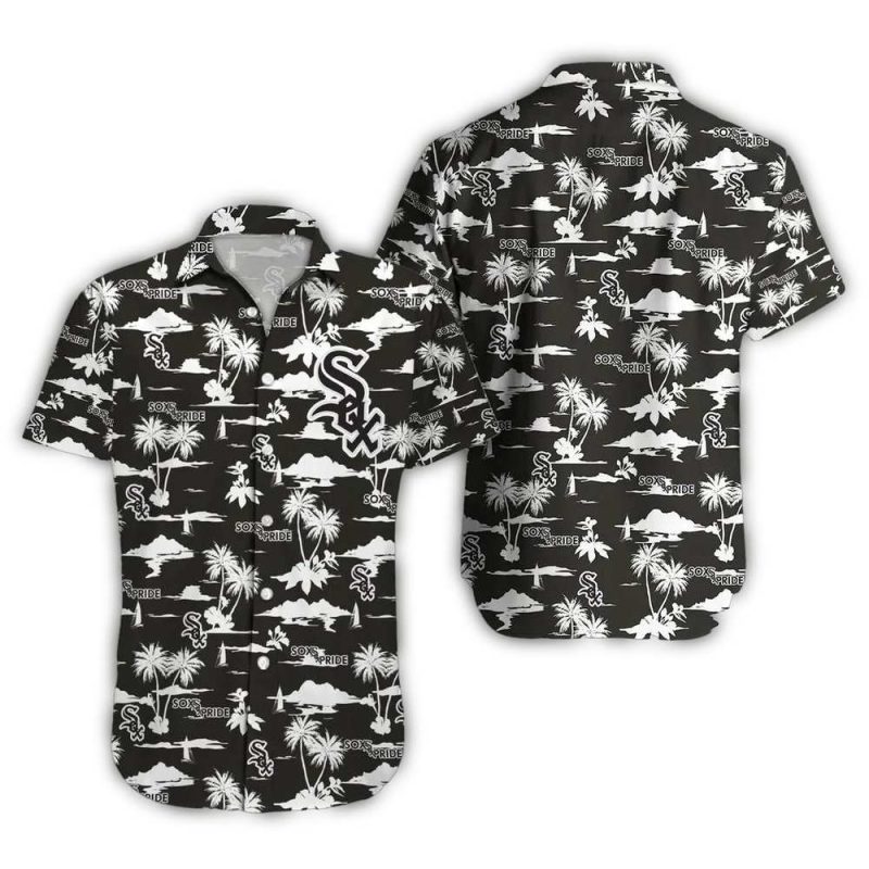 Chicago White Sox Team Logo Beachscape Hawaiian Shirt 1