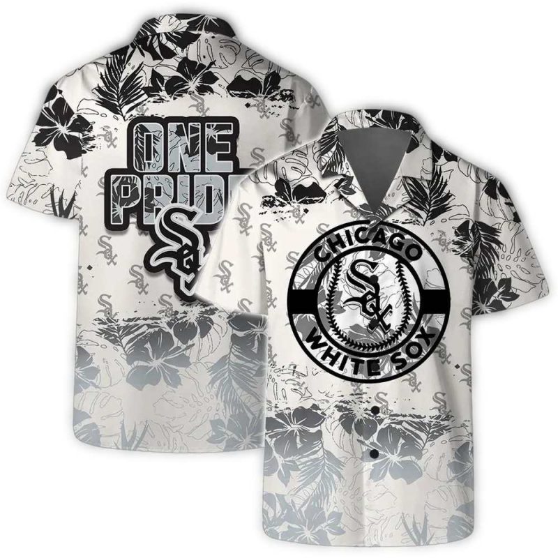 Chicago White Sox Team Logo One Pride Pattern Hawaiian Shirt 1