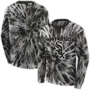 Chicago White Sox Tie Dye Pattern All Over Print Sweatshirt