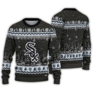 Chicago White Sox Tree Pattern Ugly Sweater