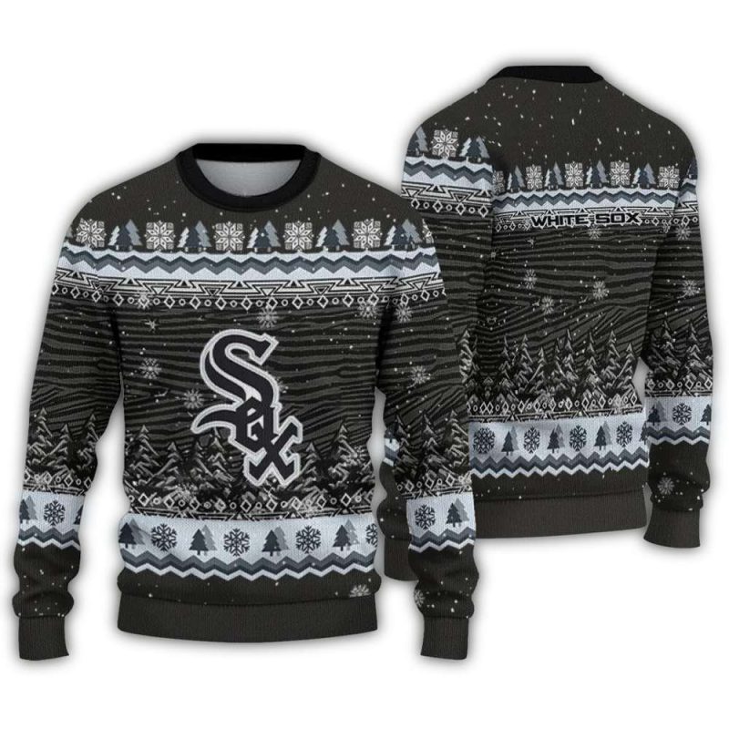 Chicago White Sox Tree Pattern Ugly Sweater 1