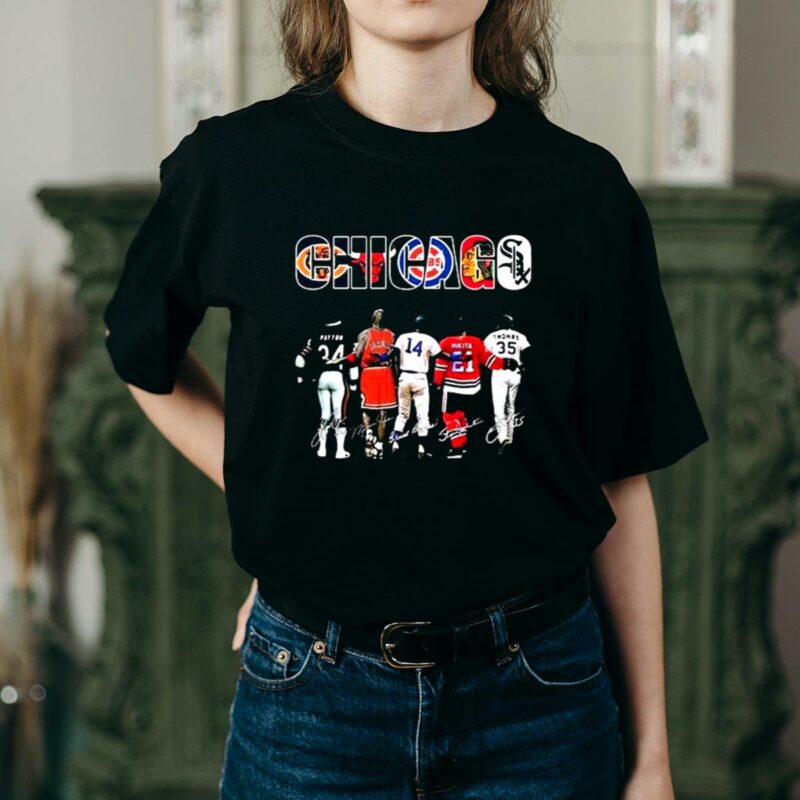 Chicago bear cubs white sox blackhawks bulls signatures t shirt 2 2.jpg