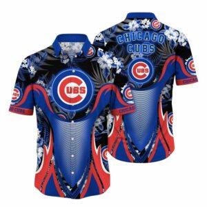 Chicago cubs floral flower and leafs hawaiian shirt 1.jpg