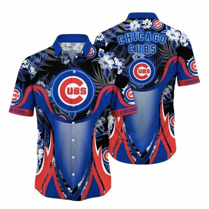 Chicago cubs floral flower and leafs hawaiian shirt 1.jpg