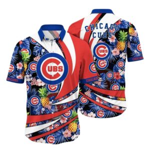 Chicago cubs floral flower and pineapple hawaiian shirt 1.jpg