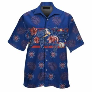 Chicago cubs flower leafs ball pattern hawaiian shirt 1.jpg
