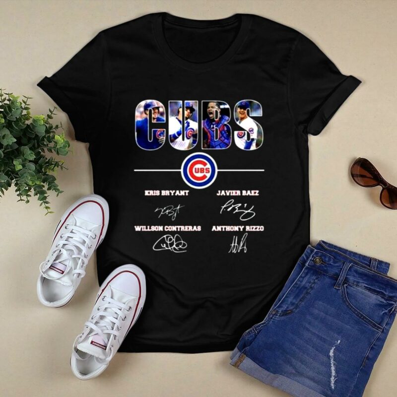 Chicago cubs greatest star signatures t shirt 0.jpg